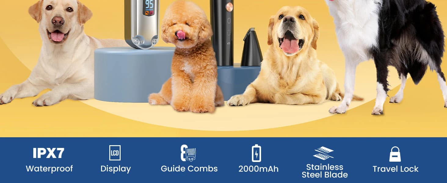 Dog Clippers Grooming Kit for Thick Coats and Heavy Duty — product details