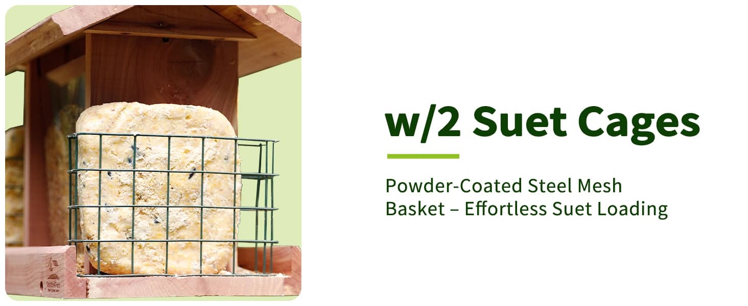 Squirrel-Proof Cedar Hopper Bird Feeder — collection imagery