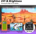 16-Inch LED UVB Reptile Light with Auto On/Off and Preset Day-Night Cycle Dimming