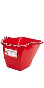 Plastic Hook Over Feeder | Mountable Livestock and Pet Feed Bucket | Horse Feed Bucket | Made in USA | 15 Quarts — product details