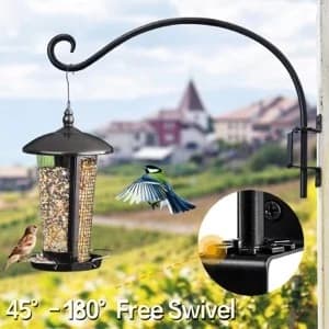 Bird Feeder Hanger Outdoor: 16" Swivel Heavy Duty Wall Mount Bracket — collection imagery