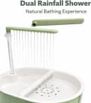 Indoor Bird Bath Fountain — Dual Rainfall Parrot Shower with Anti-Clog Pump and Filter Sponge