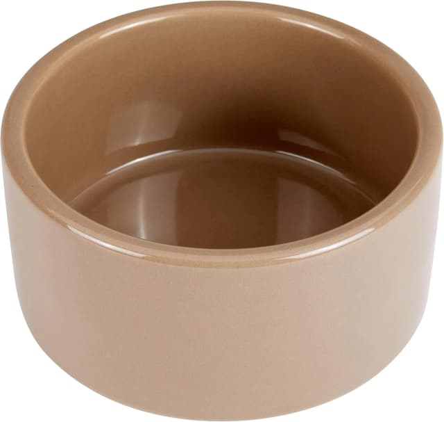 Stoneware Ceramic Pet Bowl — Brown