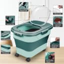 Dog Food Storage Container, 10-20Lbs Collapsible Pet Food Storage Containers with Rolling Wheel Airtight