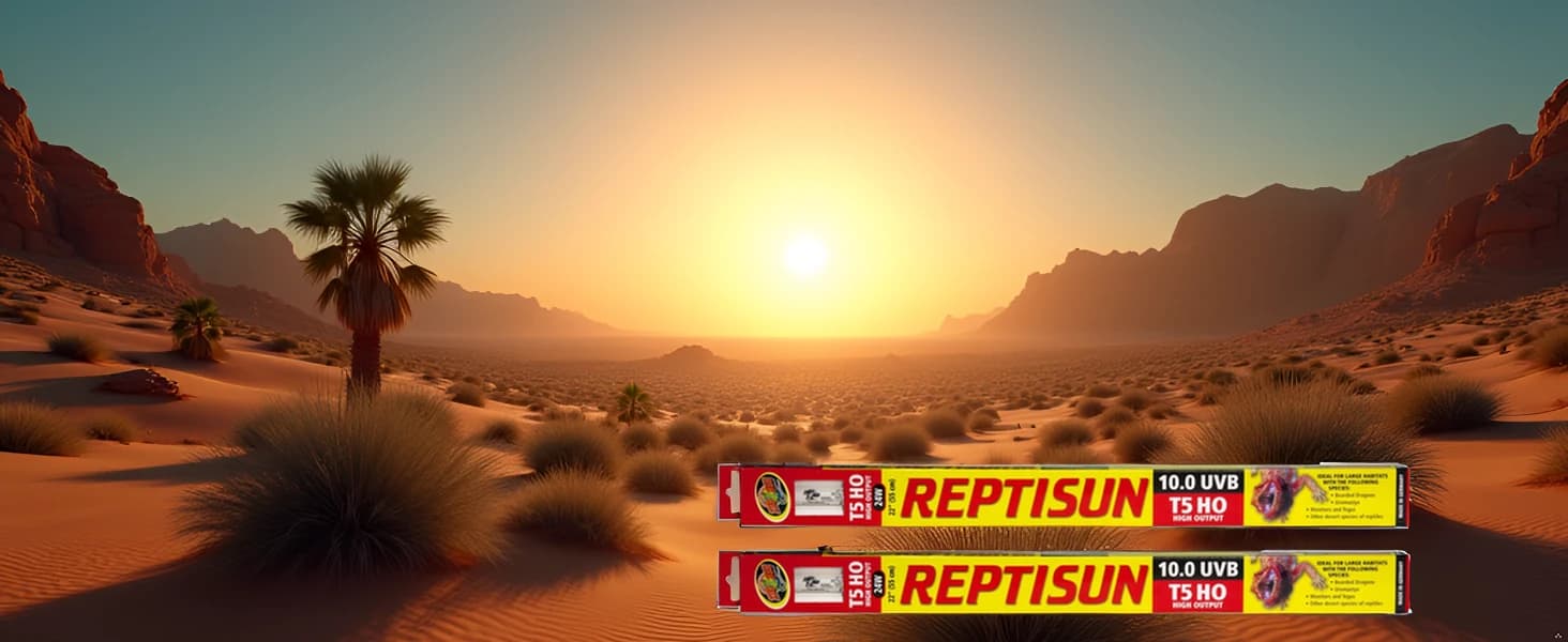 24 Watt T5 HO ReptiSun 10.0 UVB Lamp — High-Output UVB Daylight Lamps