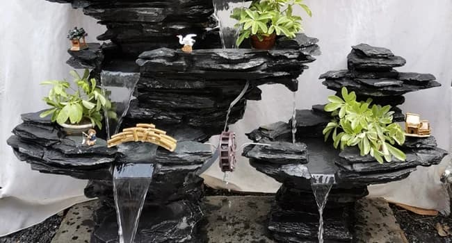 Slate Rock for Aquarium — 5-7 Inch Polished Natural Stone Rocks — Outdoor Landscaping