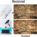 Reptile Terrarium Background 48"×24" 3PCS – Polyester Fabric Bearded Dragon Tank Decor with Gray Rock Bark and