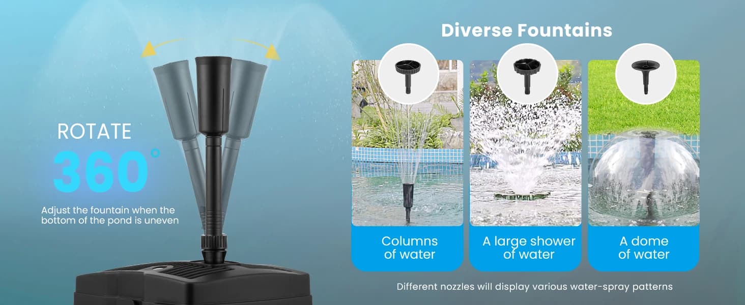 530GPH 42W All-in-One Pond Filter Pump Fountain System Kits — product details