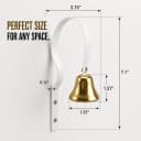Fixed Metal Dog Doorbell for Potty Training - Heavy Duty Steel Wall Mounted Dog Bell for Door to Ring to Go