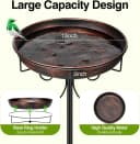 35In Metal Bird Bath for Outside