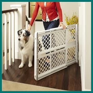 Universal Pet Gate: 26” - 42” Wide Dog Gate for Doorways with Pressure Fit or Swinging Door Hardware Mounting — collection imagery