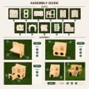 Tiny Hamster Maze Wood House Fun Slide House — Double-Decker Hut for Dwarf Gerbil Mouse Mice Rat Small