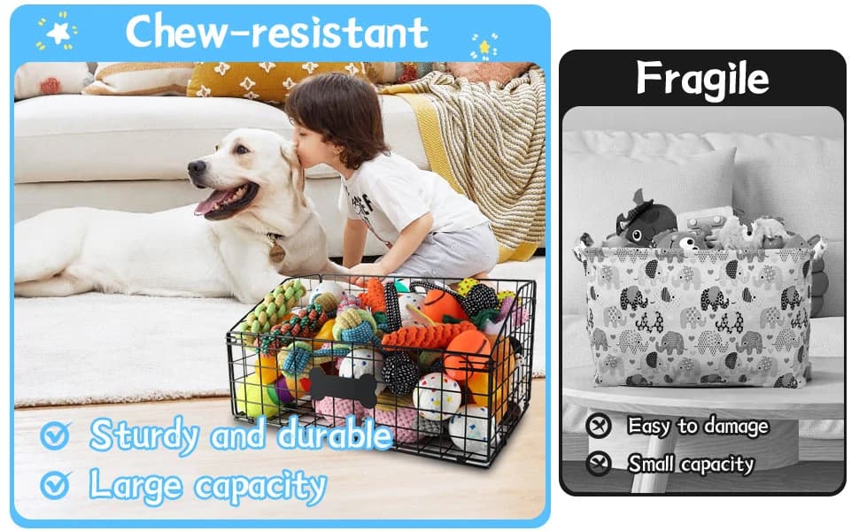 Dog Toy Basket Metal — Dog Toy Box — product details