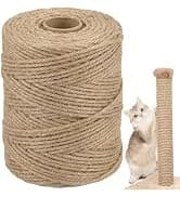 Natural Sisal Rope for Cat Scratcher — 1/4in x 164ft Twine for Cat Tree — collection imagery