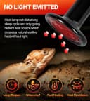 100W Reptile Heat Lamp 2Pack Ceramic Heat Emitter Night Heat Lamp Bulbs Reptile Terrarium Heat lamp Tank Heat