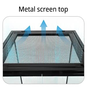 11 Gallon Tall Reptile Glass Tank 12"x12"x18",Pre-Assembled Vertical Terrarium Enclosure with Front Openning — collection imagery