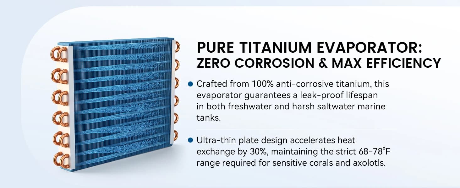 1/10 HP Aquarium Chiller 42 Gal Fish Tank Water Chiller 110V — product details