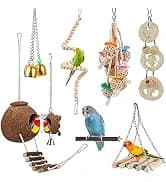 Bird Toys Conure Toys, Bird Parrot Foraging Shredder 24 Pcs Colorful Bagel Chewy Rings for Small Parrots — collection imagery