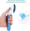 Self Cleaning Slicker Brush, Dog and Cat Bunny Pet Grooming Shedding Brush - Easy to Remove Loose Undercoat