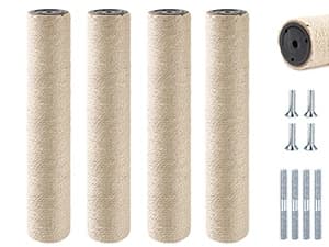 Natural Sisal Rope for Cat Scratcher — 1/4in x 164ft Twine for Cat Tree — 6mm Natural Sisal Rope