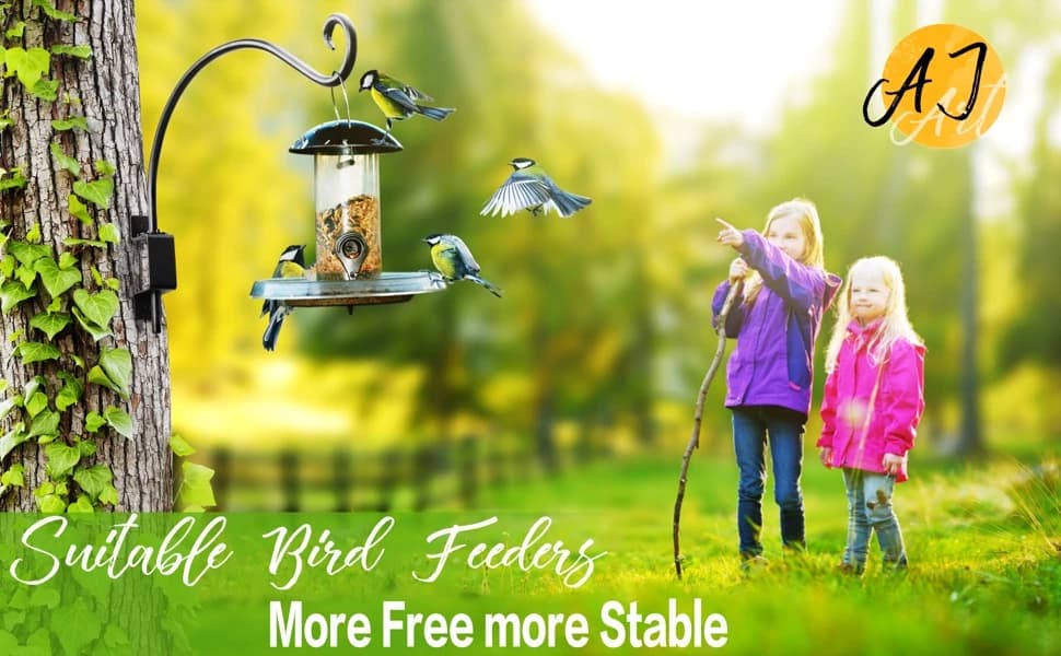 Bird Feeder Hanger Outdoor: 16" Swivel Heavy Duty Wall Mount Bracket — Do something for nature — make life full of love