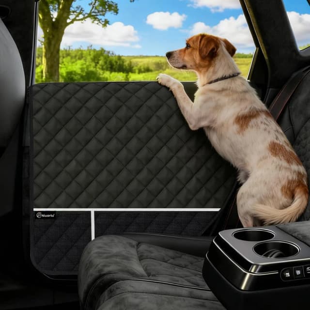 Dog Car Door Protector — 2 Pcs PU Leather Pet Car Door Cover