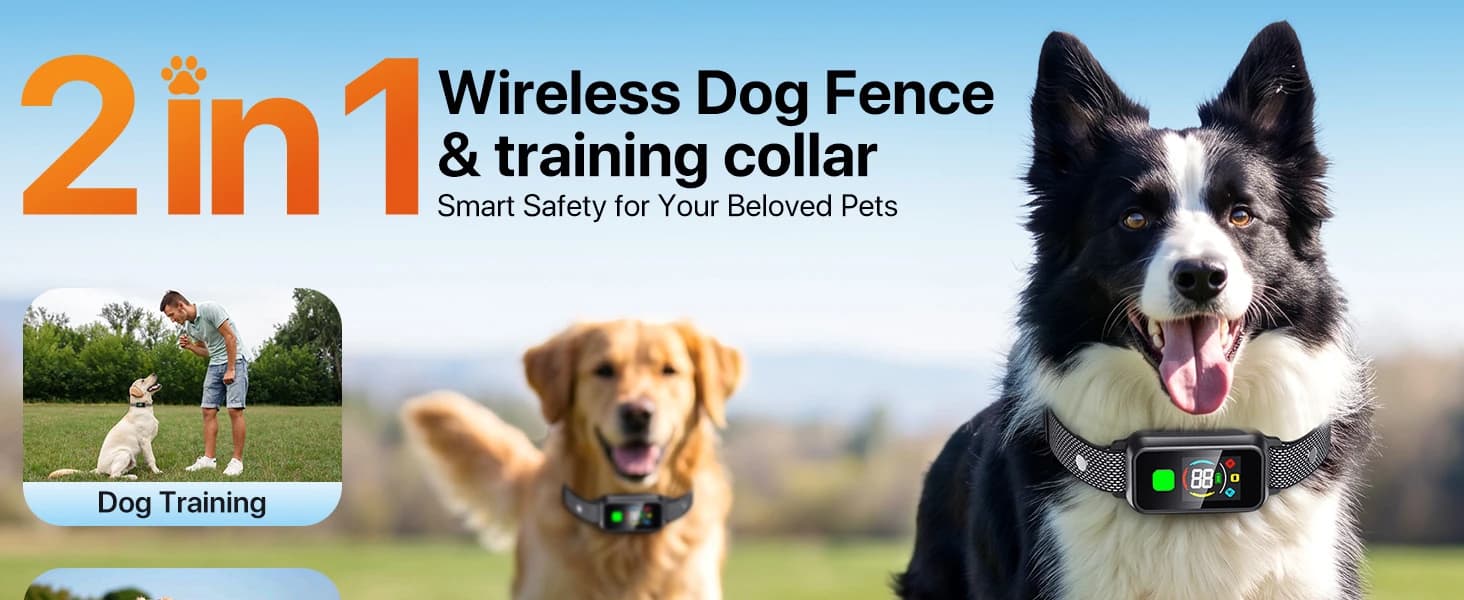 2 In1 Wireless Dog Collar Fence System and Training Collar — product details