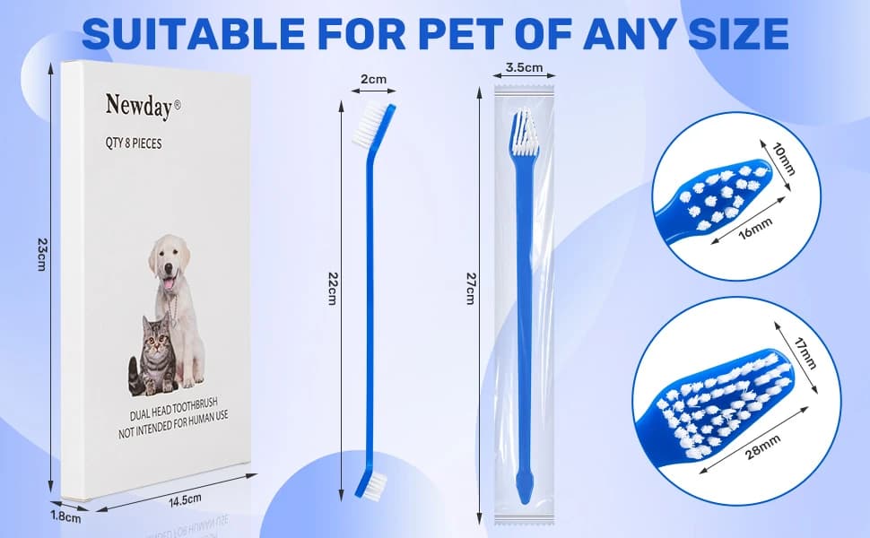 Dog Toothbrush Set of 8 - Dual Headed — product details