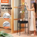 64-inch Open Top Large Parrot Bird Cage with Detachable Rolling Stand for Parakeets Finches Canaries Lovebirds
