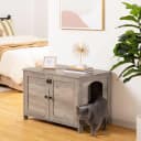 Litter Box Enclosure — Cat Litter Box Furniture with Removable Divider