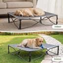 Outdoor Dog Bed — Cooling Elevated Pet Bed Portable Raised Dog Bed with Breathable Mesh
