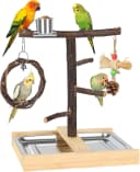 Bird Playground — Natural Wooden Parrot Play Stand
