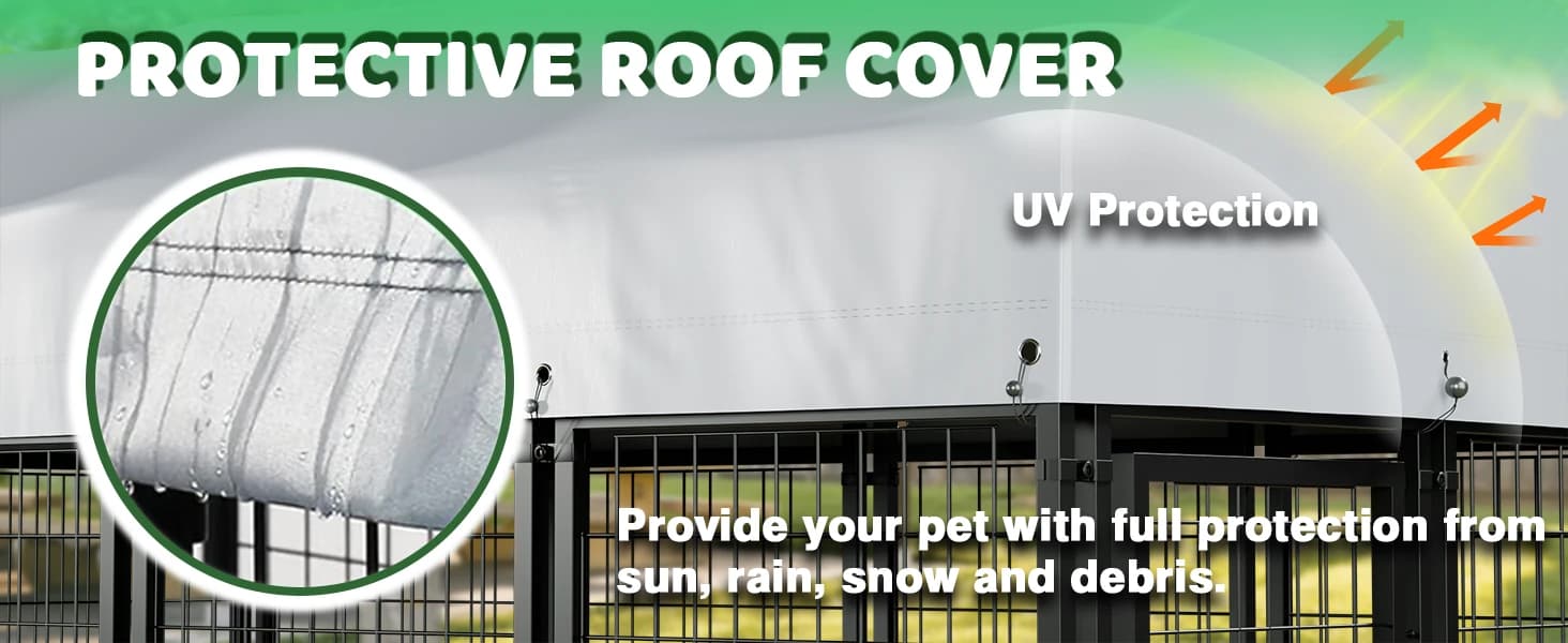 8x4x6FT Outdoor Dog Kennel for Large Dogs — product details