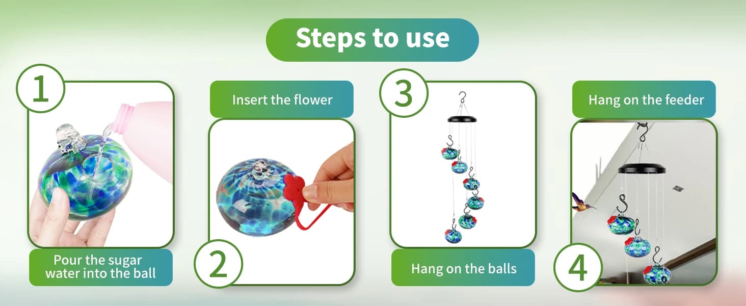 Charming Wind Chimes Hummingbird feeders for Outdoors Hanging ant and bee Proof — product details