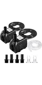 400GPH Submersible Fountain Water Pump for Pond Aquarium Hydroponics — product details