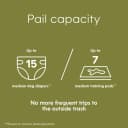 Pail | Dog Waste Disposal System for Outdoor and Indoor Odor Control | Dog Poop Trash can | Includes 1 Square