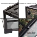 24" x 18" x 36" Reptile Tall Glass Terrarium Rainforest Habitat Double Hinge Door with Screen Ventilation 67