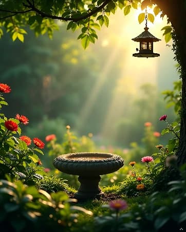 Ceramic Bird Bath for Outside on Ground — 9.45-Inch Birds Bath Bowl Only — collection imagery