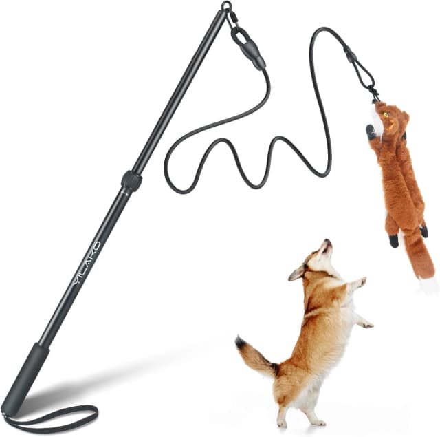 Flirt Pole for Dogs - Heavy Duty Interactive Dog Rope Toy
