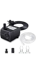 400GPH Submersible Fountain Water Pump for Pond Aquarium Hydroponics — product details