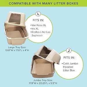 Disposable Cat Litter Box Large, 6 Count, Durable Portable for Travel and Home, Eco-Friendly Disposable Litter — collection imagery