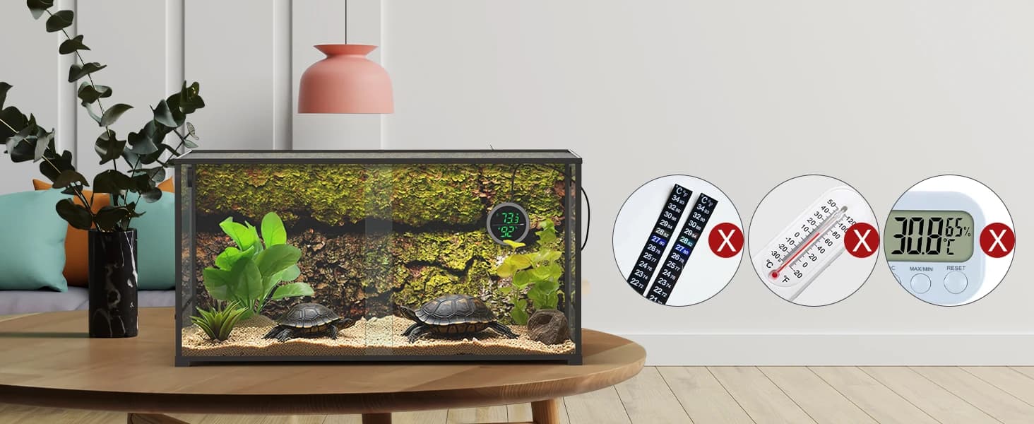 Real-time Display LED Digital Reptile Thermometer and Humidity Gauge — collection imagery
