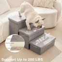 Dog Stairs for High Bed, Foldable Pet Stairs for Small and Medium or Large Dogs Puppy with Storage for Bed or