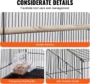 30 Inch Flight Bird Cage — Stackable Bird Cage Parakeet Cage with Slide-Out Tray and Handle