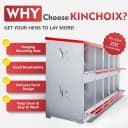 Chicken Nesting Boxes - 10 Compartment Metal Poultry Nest Box Wall Mount for Chickens — Hens
