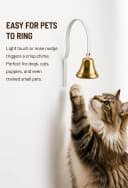 Fixed Metal Dog Doorbell for Potty Training - Heavy Duty Steel Wall Mounted Dog Bell for Door to Ring to Go