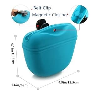 Silicone Dog Treat Pouch-Small Training Bag-Portable Dog Treat Bag for Leash with Magnetic Closure and Waist — Specification