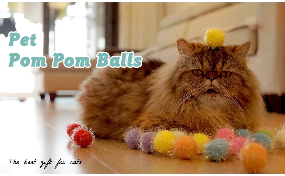 20PCS — 1.5INCH Extra Large Cat's Favorite Chase Glitter Ball Toy — product details