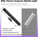 16-Inch LED UVB Reptile Light with Auto On/Off and Preset Day-Night Cycle Dimming