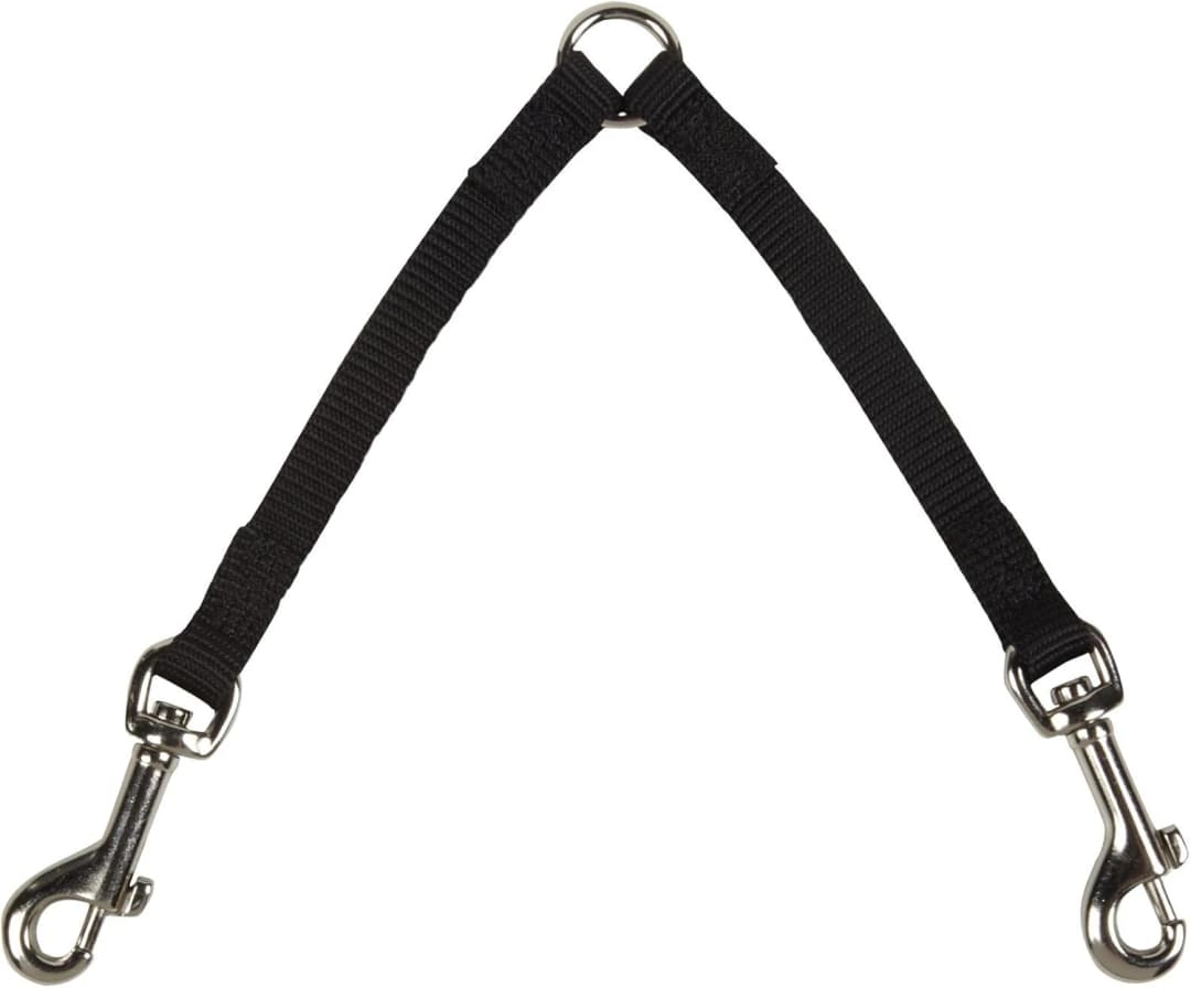 Nylon 2-Way Small Dog Coupler with Nickel-Plated Swivel Clip